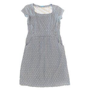 J McLaughlin Sheath Dress Size Small Catalina Cloth Stretch Blue White Geometric
